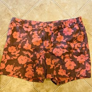 Women’s Plus Size Floral Linen Shorts Sz 22
